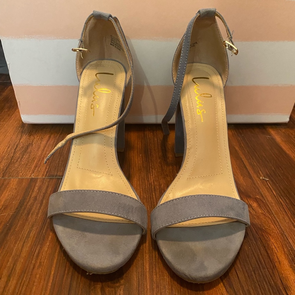 Lulu’s blue suede heels